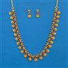 Antique Temple Necklace With Matte Gold Plating