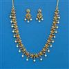Antique Moti Necklace With Matte Gold Plating