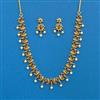 Antique Moti Necklace With Matte Gold Plating