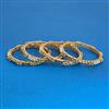 Antique Pearl Bangles With Matte Gold Plating