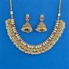 Antique Moti Necklace Set With Matte Gold Plating
