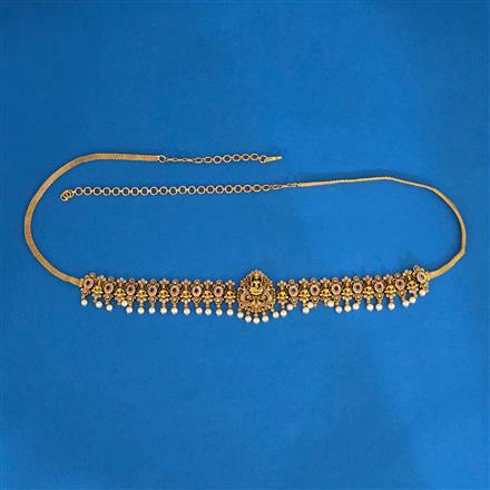 Antique South Indian Belt With Matte Gold Plating