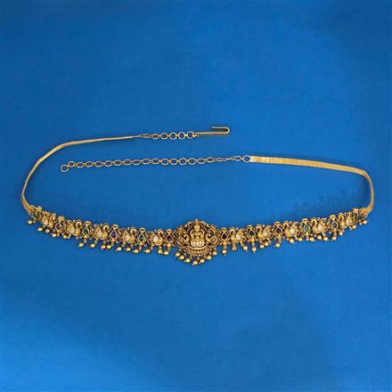 Antique South Indian Belt With Matte Gold Plating