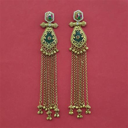 Antique Heritage Earring With Matte Gold Plating