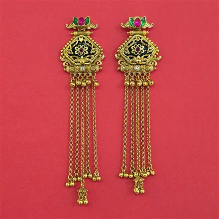 Antique Heritage Earring With Matte Gold Plating