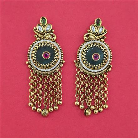 Antique Heritage Earring With Matte Gold Plating