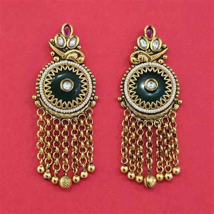 Antique Heritage Earring With Matte Gold Plating
