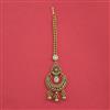 Antique Pearl Tikka With Matte Gold Plating