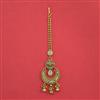 Antique Pearl Tikka With Matte Gold Plating