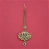 Antique Pearl Tikka With Matte Gold Plating