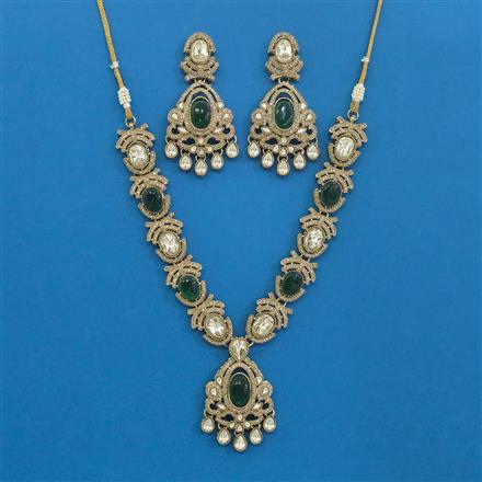 Antique Classic Necklace With Mehndi Plating