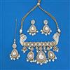 Antique Moti Necklace With Mehndi Plating