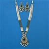 Antique Long Necklace With Mehndi Plating