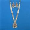 Antique Long Necklace With Mehndi Plating