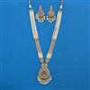Antique Long Necklace With Mehndi Plating
