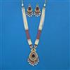 Antique Long Necklace With Mehndi Plating