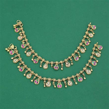 Antique Classic Payal With Matte Gold Plating