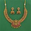 Antique South Indian Necklace With Matte Gold Plating
