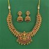 Antique South Indian Necklace With Matte Gold Plating
