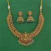 Antique South Indian Necklace With Matte Gold Plating