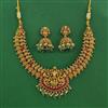 Antique South Indian Necklace With Matte Gold Plating