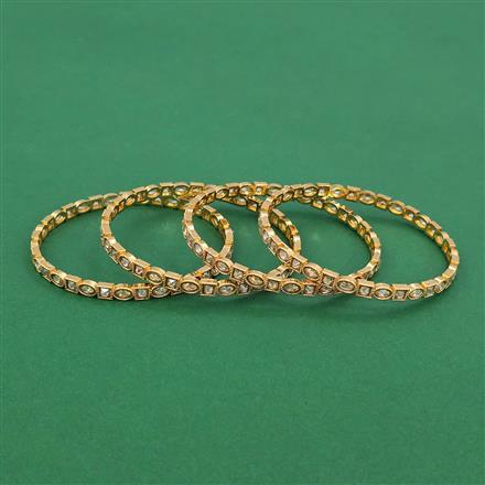 Antique Classic Bangles With Matte Gold Plating