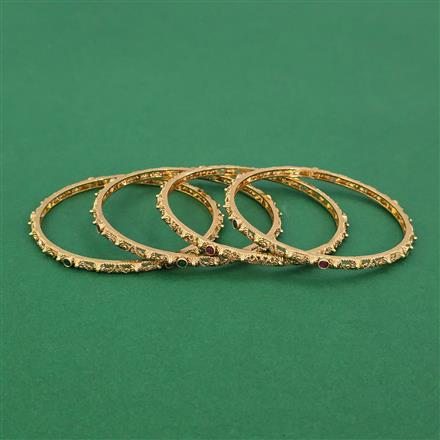 Antique Classic Bangles With Matte Gold Plating