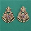 Antique Temple Earring With Matte Gold Plating