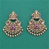 Antique Temple Earring With Matte Gold Plating
