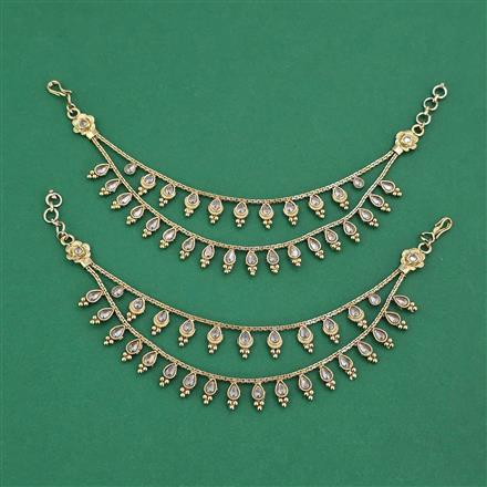 Antique Classic Ear Chain With Mehndi Plating