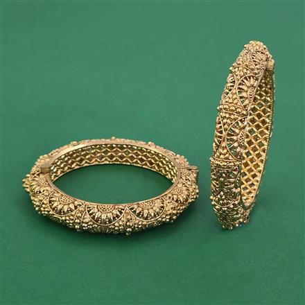 Antique Openable Bangles With Matte Gold Plating
