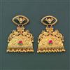 Antique Classic Earring With Matte Gold Plating