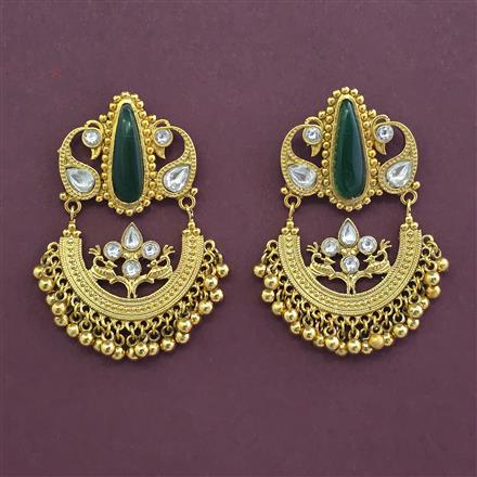 Antique Classic Earring With Matte Gold Plating