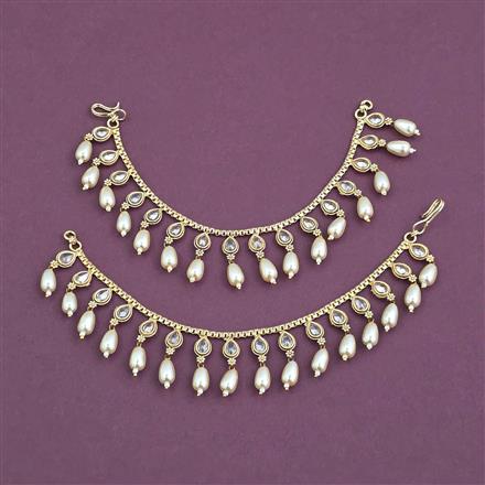 Antique Moti Ear Chain With Gold Plating