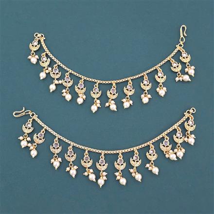Antique Moti Ear Chain With Gold Plating