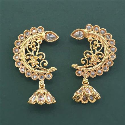 Antique Classic Earring With Matte Gold Plating
