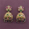 Antique Jhumki With Matte Gold Plating