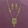 Antique Classic Pendant Set With Matte Gold Plating