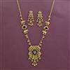 Antique Classic Pendant Set With Matte Gold Plating
