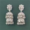 Antique Jhumki With Rhodium Plating