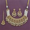 Antique Moti Necklace With Matte Gold Plating