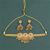 Antique Moti Necklace With Matte Gold Plating