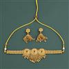 Antique Moti Necklace With Matte Gold Plating