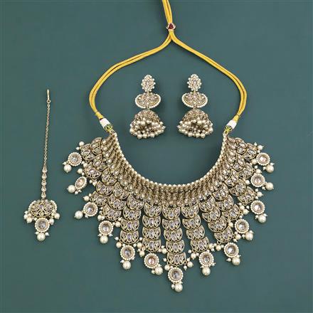 Antique Mukut With Mehndi Plating