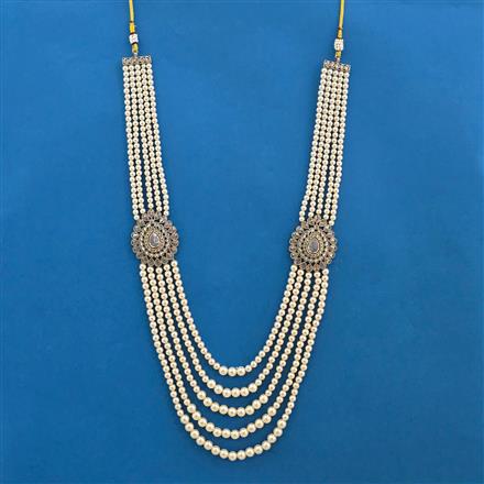 Antique Moti Mala With Mehndi Plating