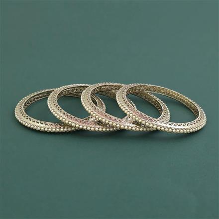 Antique Moti Bangles With Mehndi Plating