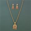 Antique Heritage Pendant Set With Matte Gold Plating