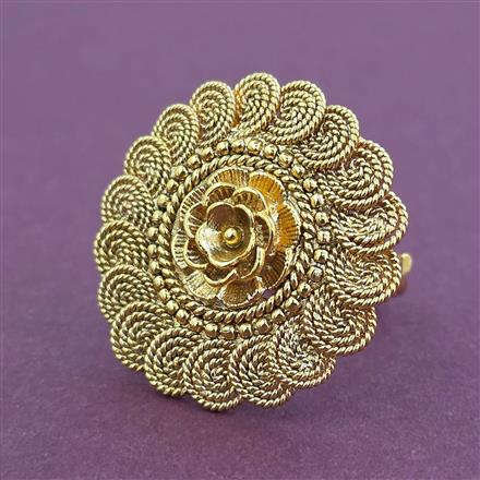 Antique Adjustable Ring With Gold Plating