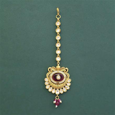 Antique Classic Tikka With Matte Gold Plating
