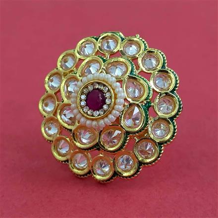 Antique Pearl Ring With Gold Plating